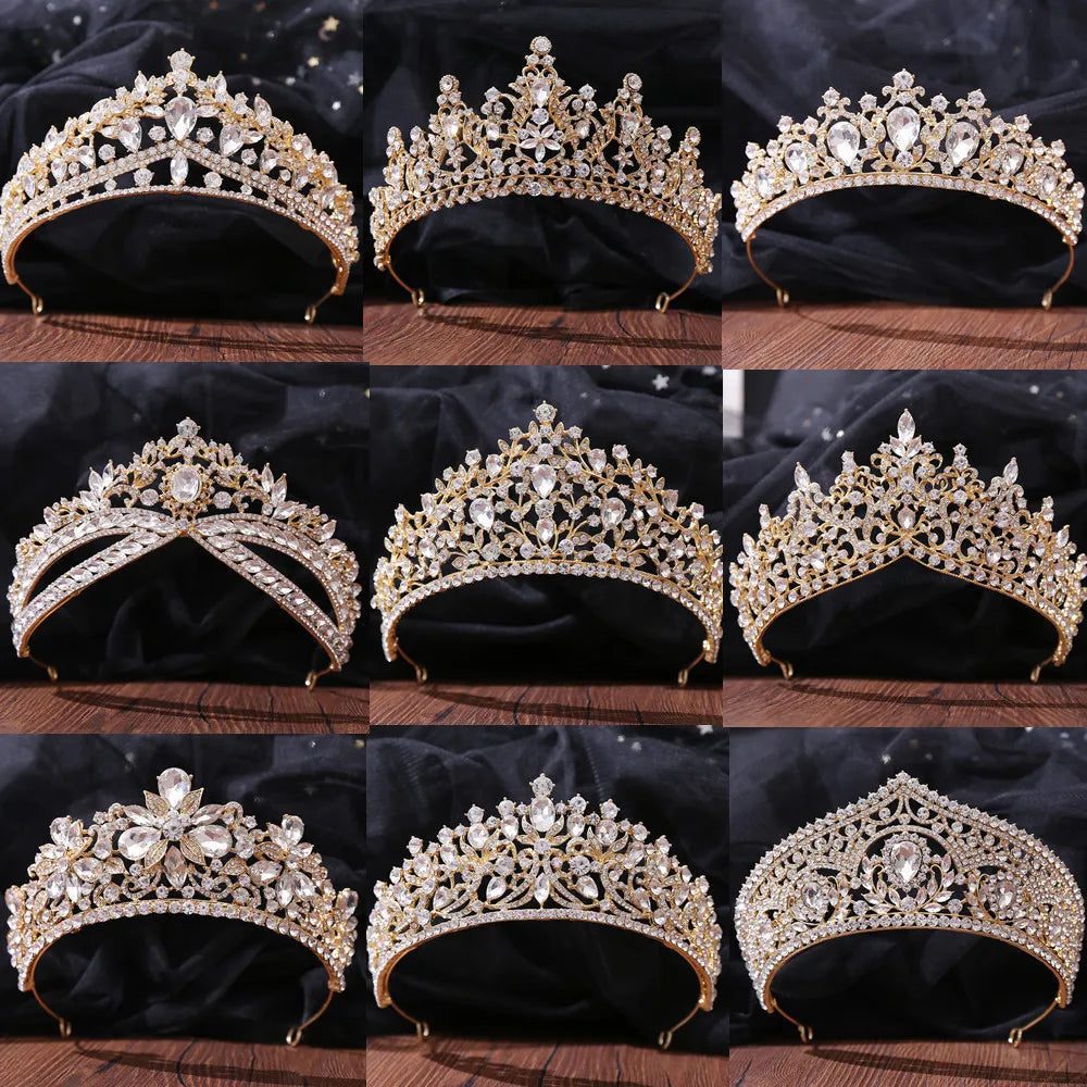 Luxury Crystal Tiara for Bridal Hair Jewelry
