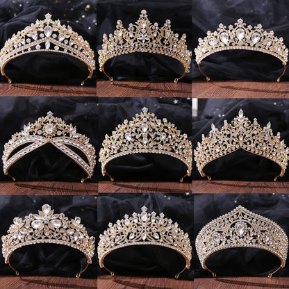 Luxury Crystal Tiara for Bridal Hair Jewelry