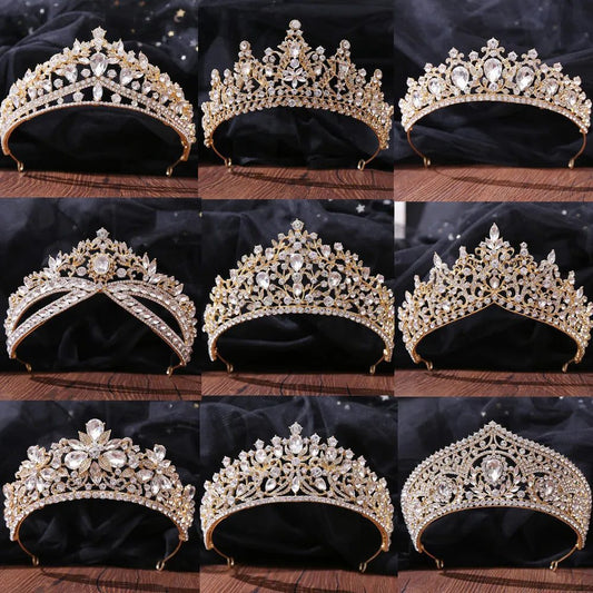 Luxury Crystal Tiara for Bridal Hair Jewelry