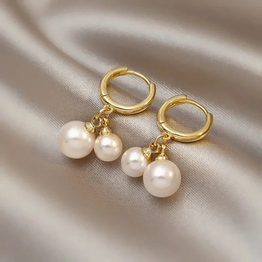 Elegant Imitation Pearl Dangle Earrings for Weddings