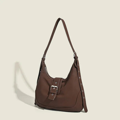 Vintage Suede Shoulder Bag for Women
