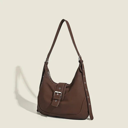 Vintage Suede Shoulder Bag for Women