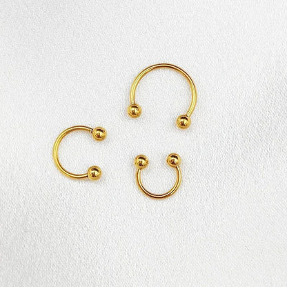 6PCS Stainless Steel Horseshoe Fake Nose Rings