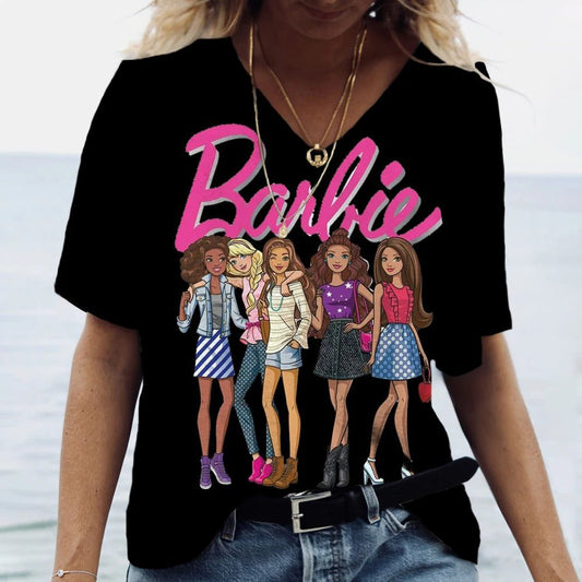 Stylish V-Neck Summer T-Shirt for Women