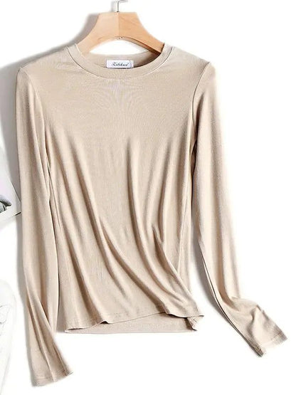 Trendy Long Sleeve Cotton T-Shirts for Women