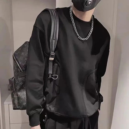 Trendy Y2K Men's Long Sleeve Pocket T-Shirt