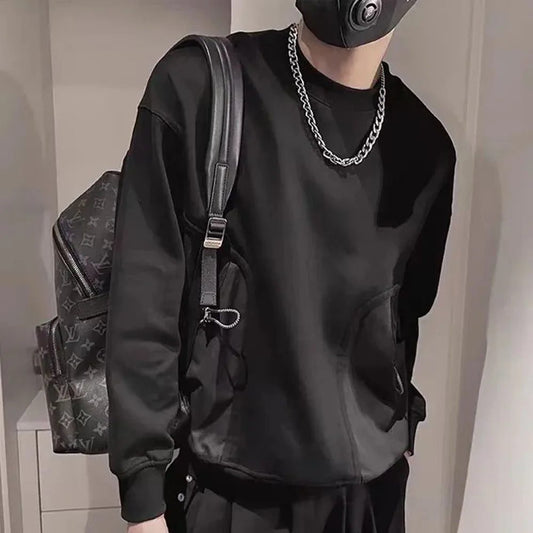 Trendy Y2K Men's Long Sleeve Pocket T-Shirt