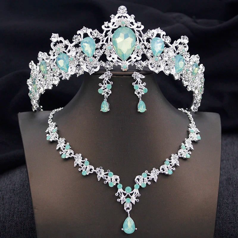 Luxury Bridal Crown Jewelry Set for Weddings