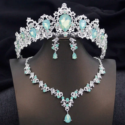Luxury Bridal Crown Jewelry Set for Weddings