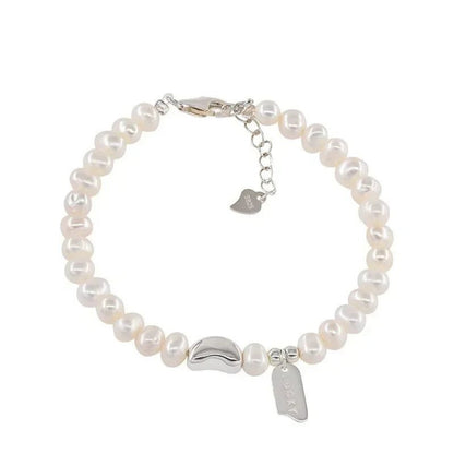 Luxury 925 Sterling Silver Pearl Knot Bracelet
