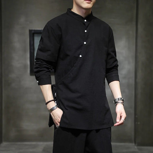 Men's Retro Chinese Hemp Linen Shirt