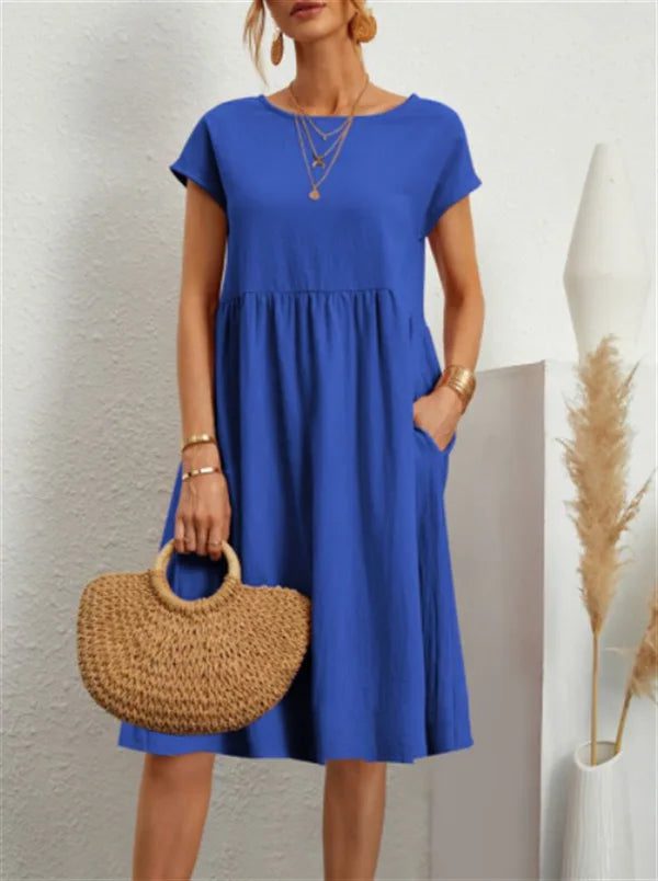 Chic Summer Cotton Linen Dresses for Women