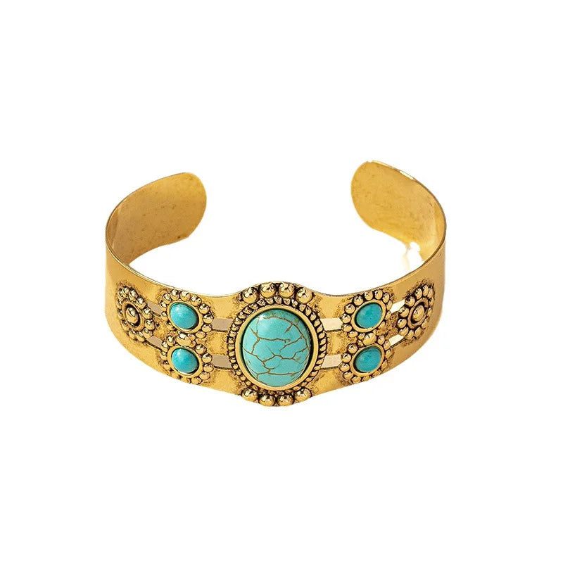 Wholesale Southwestern Blue Turquoise Bangle Bracelet