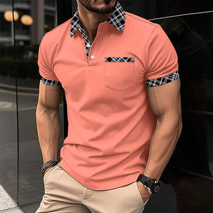 Men's Casual Polo Shirt with Pocket