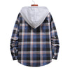 Men's Plaid Flannel Hooded Shirt Jacket