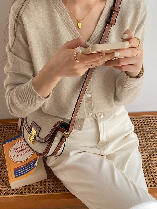 2024 Retro One Shoulder Crossbody Saddle Bag