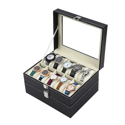 Travel Watch Organizer Case with Jewelry Storage