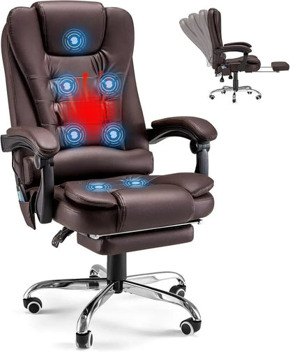 Ergonomic Reclining Office Chair with Heat