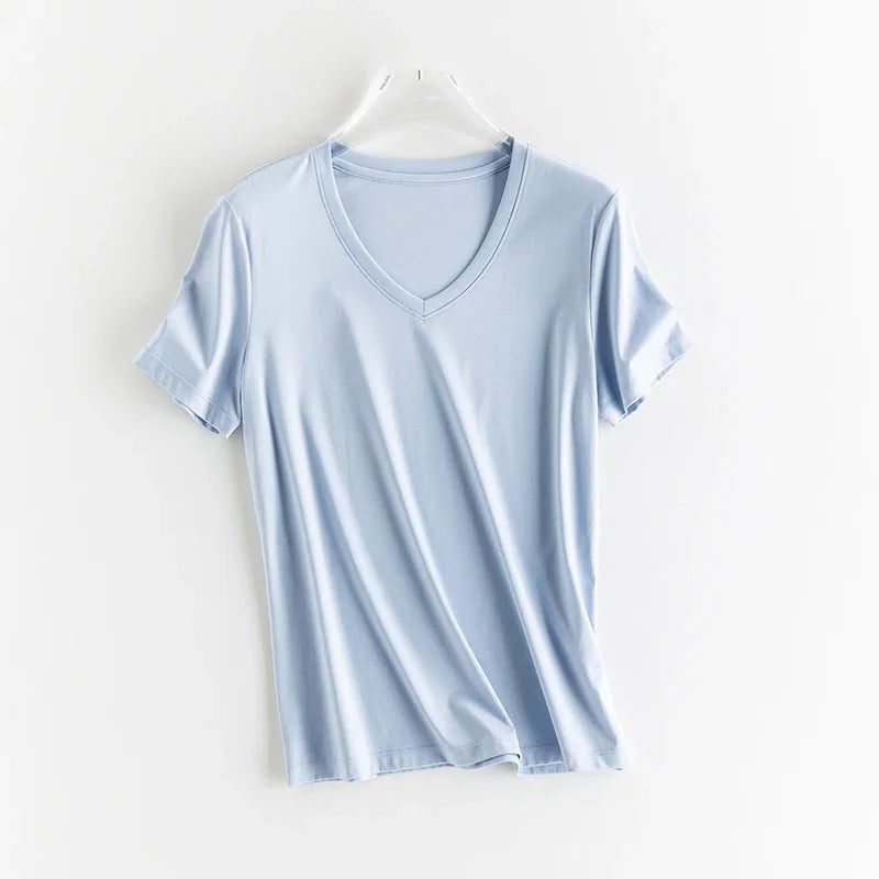 Luxury Silk Cropped T-Shirts for Women