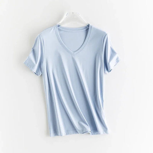 Luxury Silk Cropped T-Shirts for Women