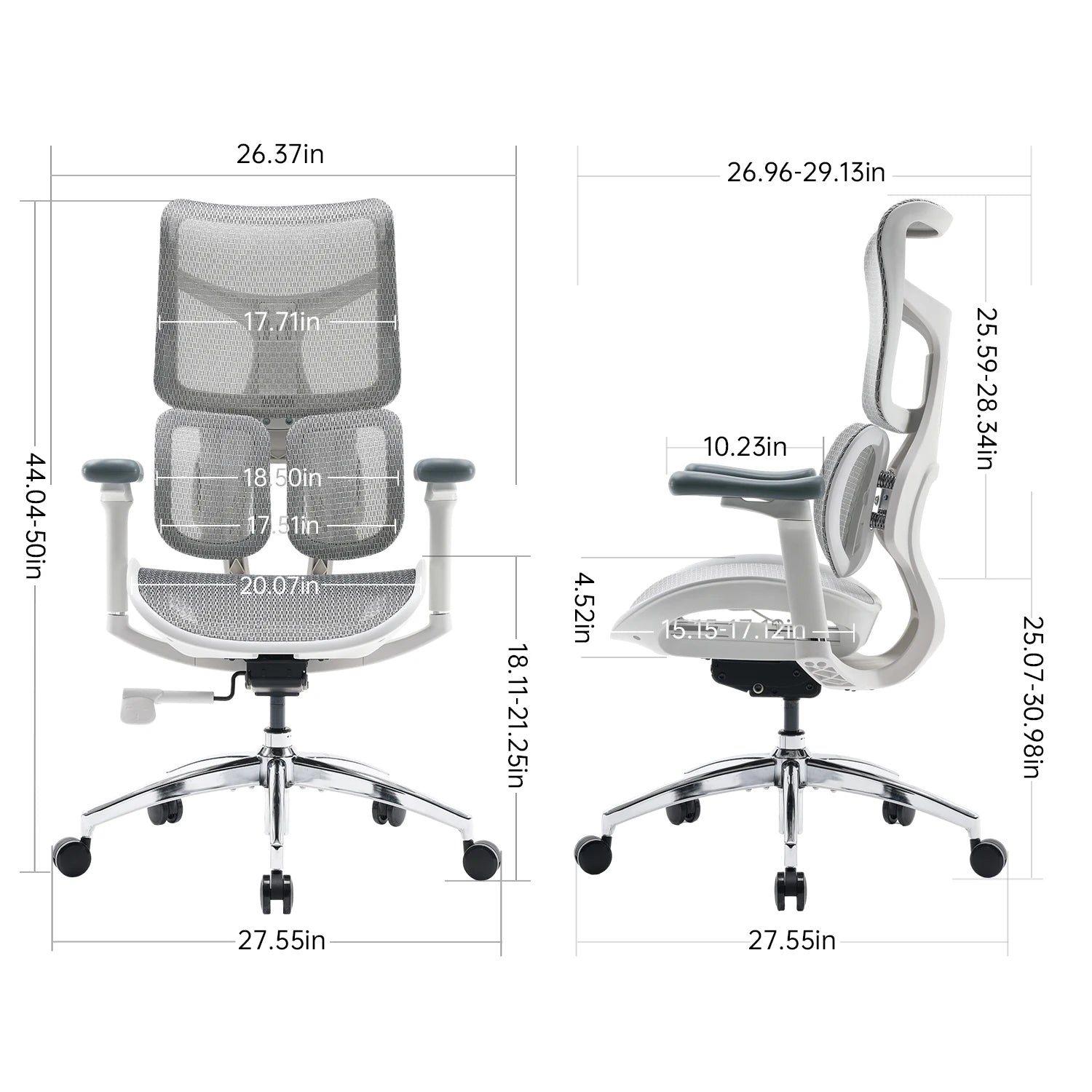 Ergonomic Office Chair with Dual Lumbar Support