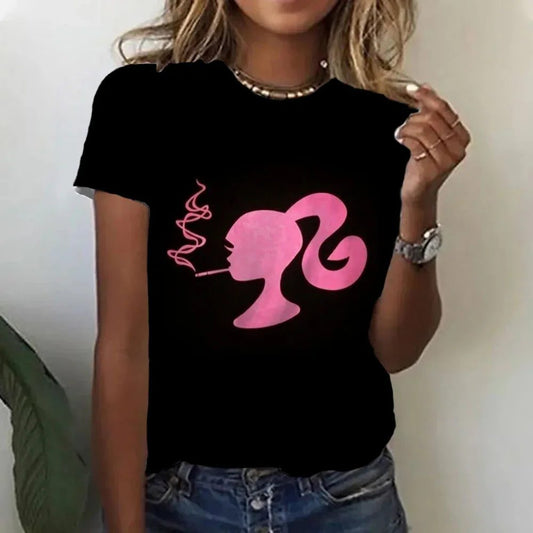 Cute Loose Short Sleeve Women's T-Shirt