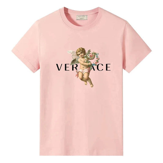 Men's Vintage Cotton T-Shirt with Angel Print