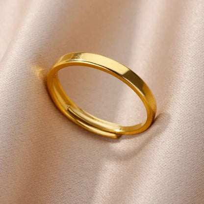 Waterproof Aesthetic Heart Gold Wedding Ring