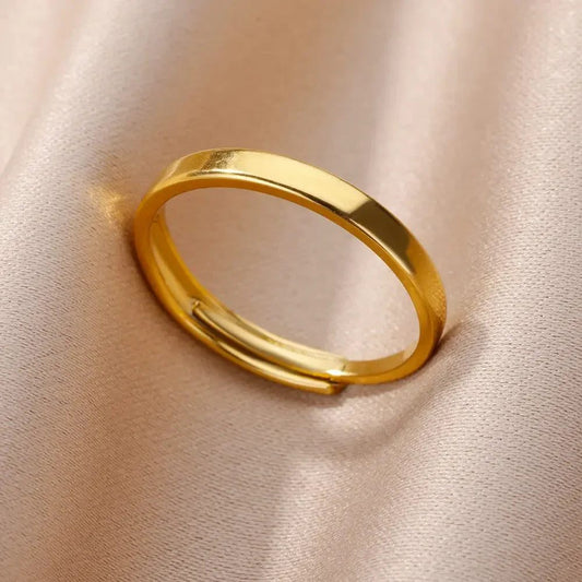 Waterproof Aesthetic Heart Gold Wedding Ring