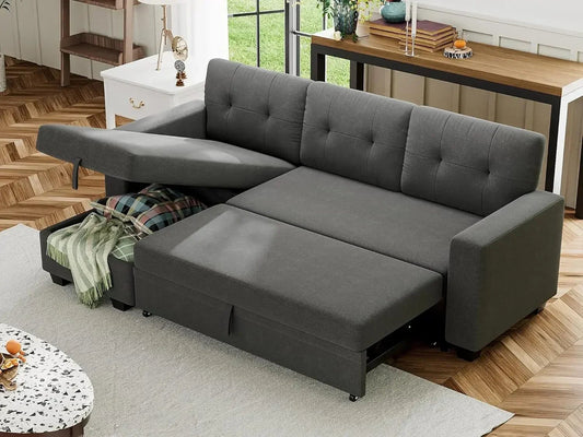 Reversible Sofa Bed with Storage Chaise