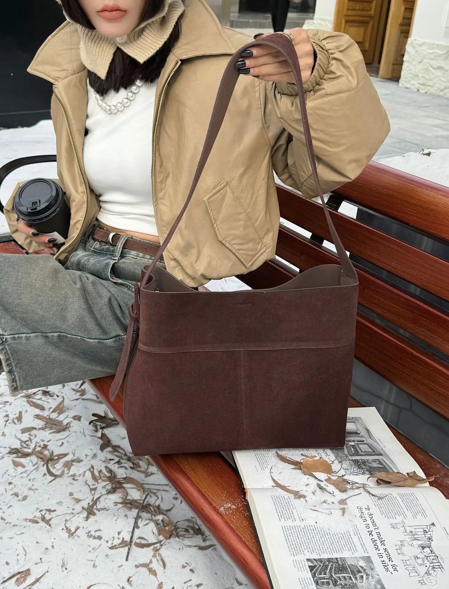 Luxury Suede Tote Bags for Women