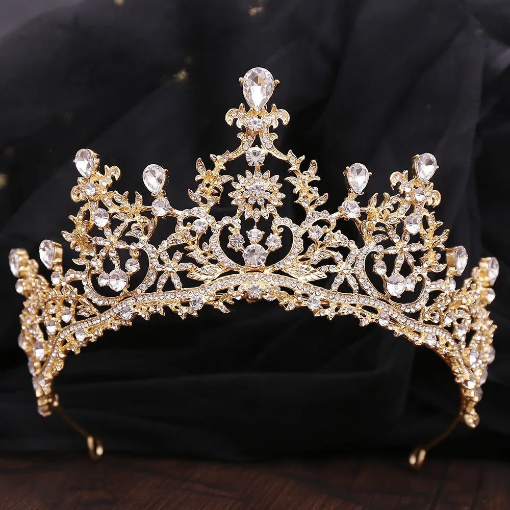 Luxury Crystal Tiara for Bridal Hair Jewelry