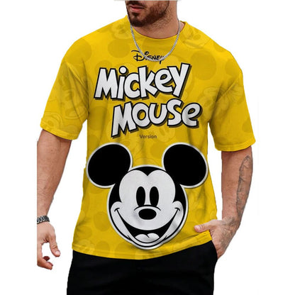 Men's Casual Mickey Mouse Cartoon T-Shirt