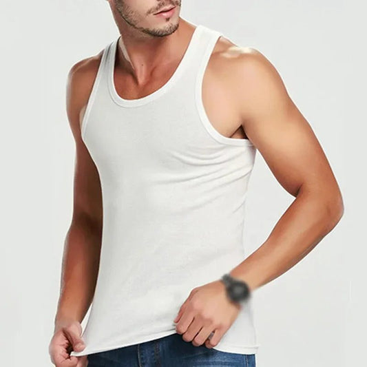 Comfortable Men's Ribbed Cotton Tank Top