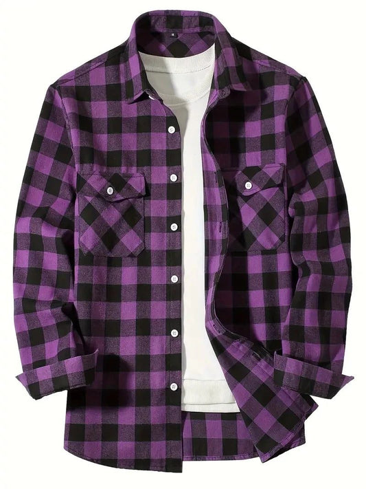 Classic Plaid Flannel Shirt for Men