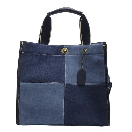 2024 Fashion Colorblock Denim Handbag for Women