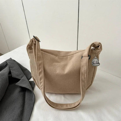 Casual Corduroy Crossbody Bag for Students