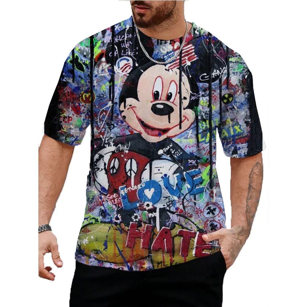 Men's Casual Mickey Mouse Summer T-Shirt