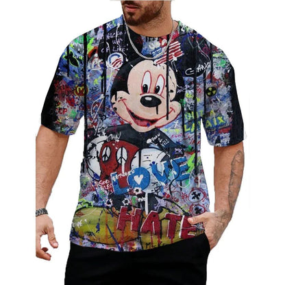 Men's Casual Mickey Mouse Summer T-Shirt