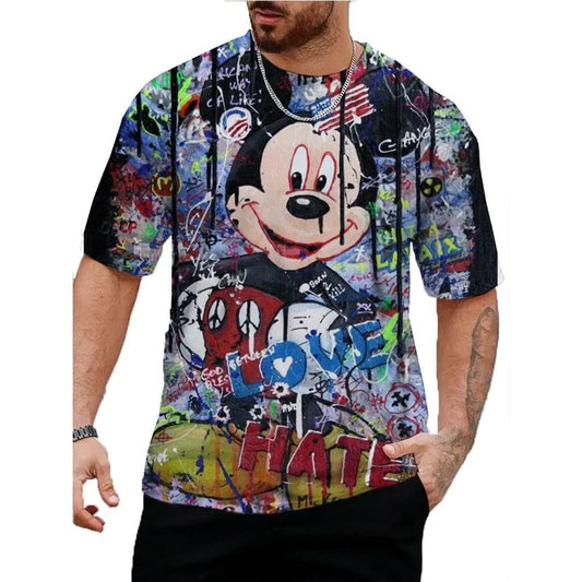 Men's Casual Mickey Mouse Summer T-Shirt