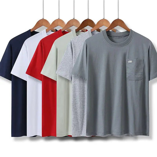 Men's Casual Cotton Pocket T-Shirt - Summer