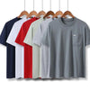 Men's Casual Cotton Pocket T-Shirt - Summer