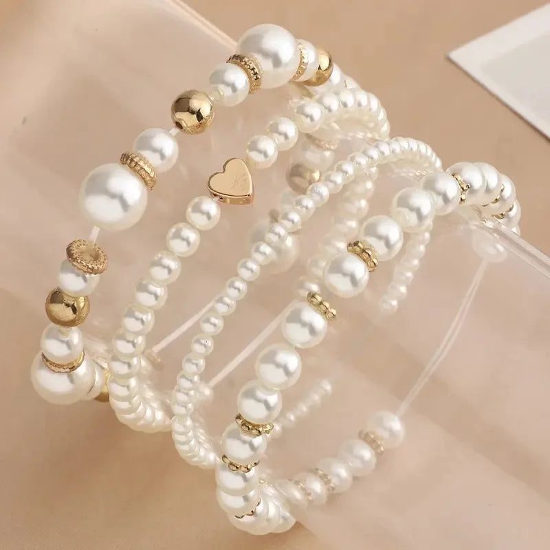 Elegant Pearl Bracelet Set for Women