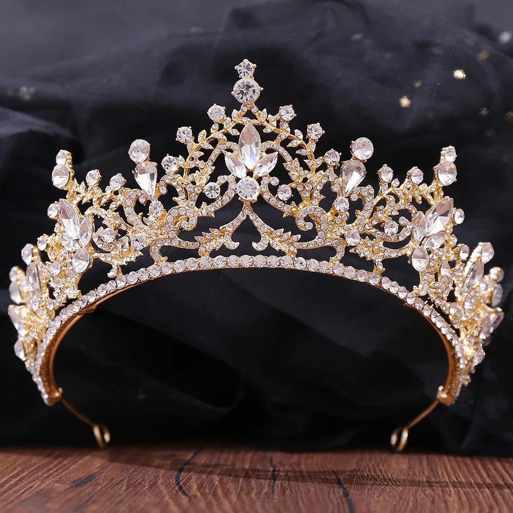 Luxury Crystal Tiara for Bridal Hair Jewelry
