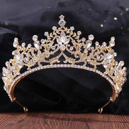 Luxury Crystal Tiara for Bridal Hair Jewelry