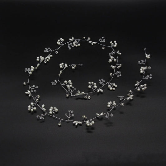 Elegant Floral Crystal Pearl Wedding Hairpin