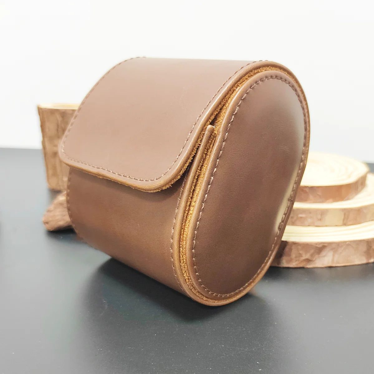 Custom Leather Watch Travel Case Organizer