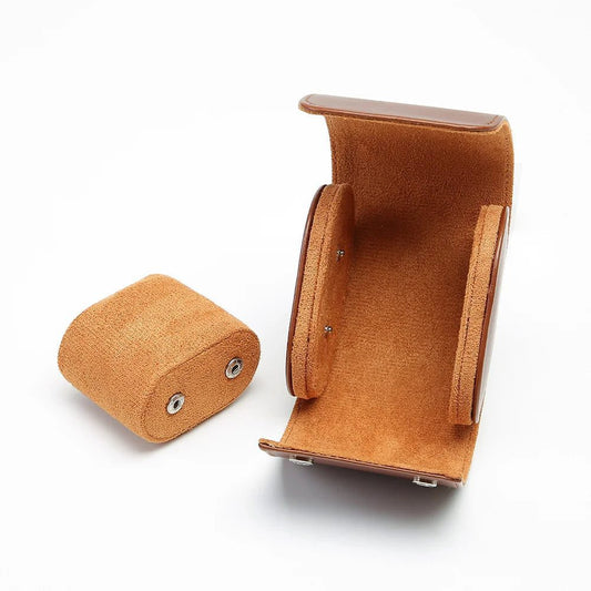 Portable Vintage Leather Watch Roll Travel Case