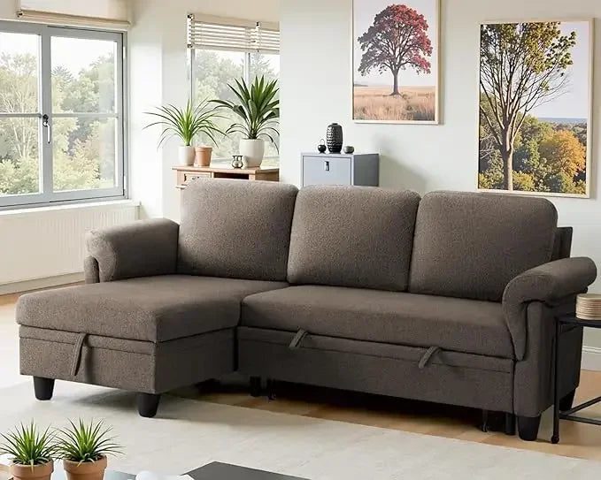 Reversible Sofa Bed with Storage Chaise
