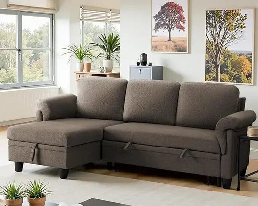 Reversible Sofa Bed with Storage Chaise